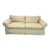 Custom Bespoke Down-Filled Two Seater Linen Sofa For Sale