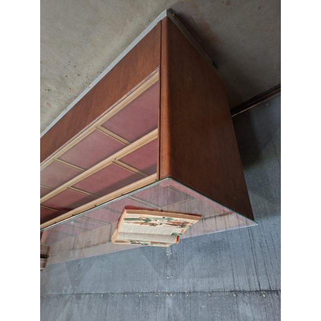 Vintage Wooden Haberdashery Display Counter with 20 Drawers and Glass Top For Sale - Image 5 of 16