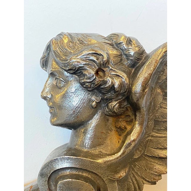 Antique Cast Iron Decorations, Set of 2 For Sale - Image 7 of 13