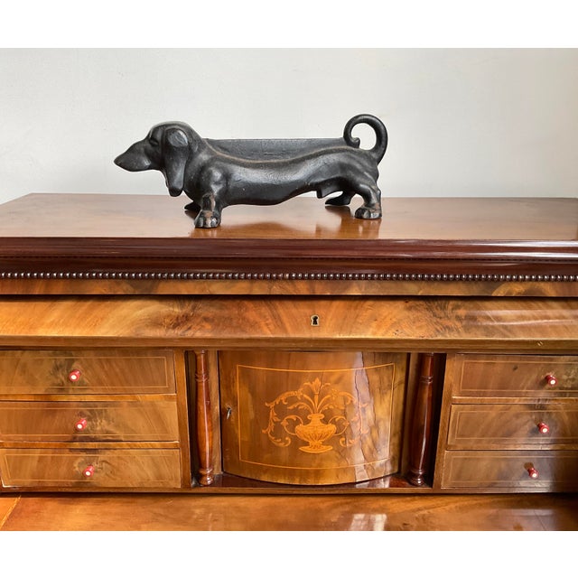 Large Vintage Cast Iron Dachshund Boot Scraper For Sale - Image 11 of 13