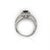 1990s 2.50 Carat Oval Cut Blue Sapphire & Diamond Halo in 14k White Gold Vintage Ring, Size 8 For Sale - Image 5 of 6