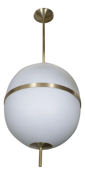 Ovoid opaline glass pendant by Spark Interior