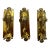 Vintage Hollywood Regency Solid Brass Koi Fish Hardware Cabinetry Knobs Hardware/Pulls, Set of 3 For Sale