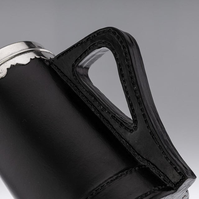 Metal 20th Century Silver & Royal Doulton Blackjack Mug, Asprey & Co, c.1941 For Sale - Image 7 of 14