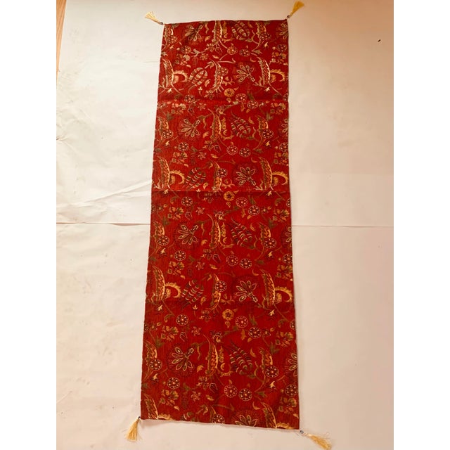 54"x 18.5" Fabric made from velvet and cotton Weaved by Turkic motifs Both end have decorative tassels Made in Turkey