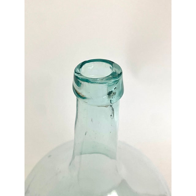 Vintage French Aqua Demijohn For Sale In Los Angeles - Image 6 of 6