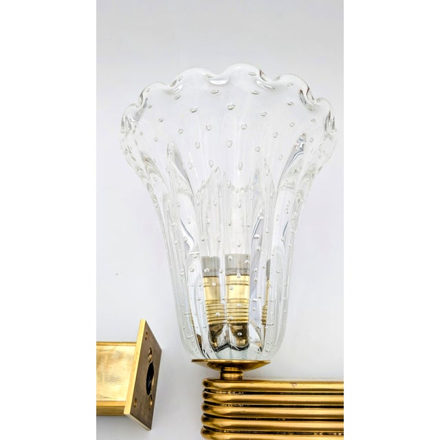 Mid-Century Modern Bubble Wall Lights from Barovier, Set of 2 For Sale - Image 3 of 13