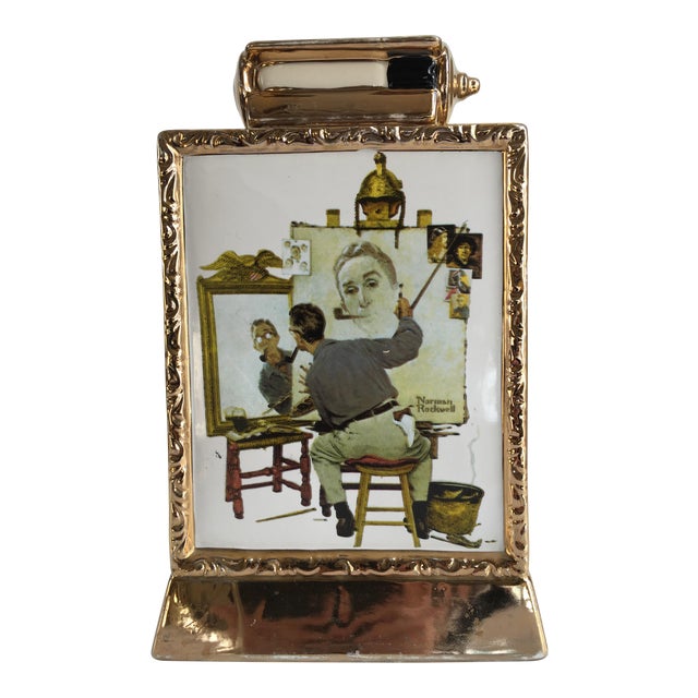 Vintage Norman Rockwell 23k Gold Decanter Chairish