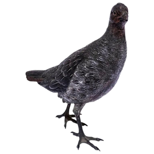 Vintage Bronze Pigeon Sculpture, France, 1950s