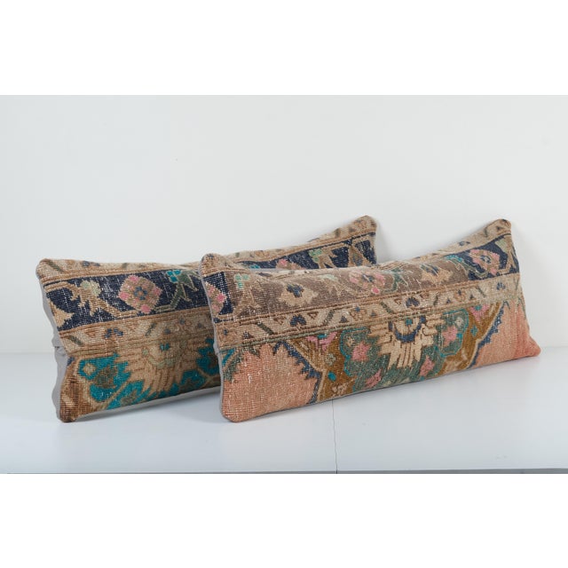 Mid-Century Modern Oushak Rug Cushion Cover - a Pair For Sale - Image 3 of 4