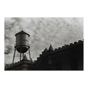 1990's Black & White Marfa Texas Watertower Photograph