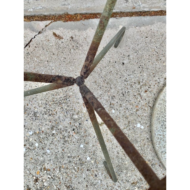 White Vintage MCM Terrazzo and Metal Occasional Table For Sale - Image 8 of 11