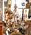 Mid-Century Italian Rococo Painted and Gilt Composition Six-Light Chandelier For Sale In Dallas - Image 6 of 14