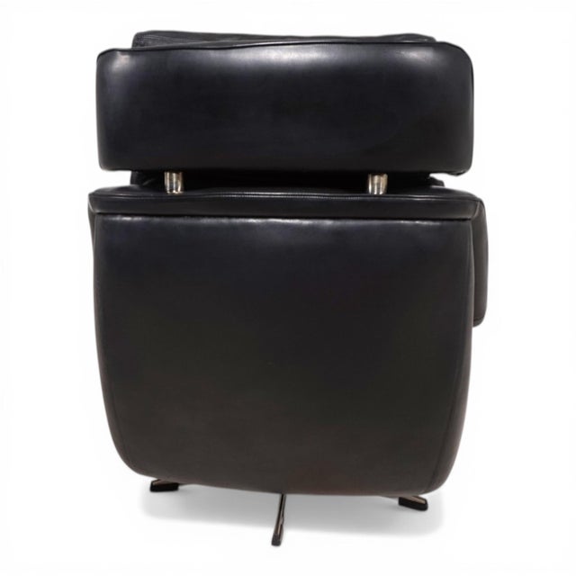 1970s ESA 802 Lounge Chair in Black Leather by Werner Langenfeld, 1970 For Sale - Image 5 of 18