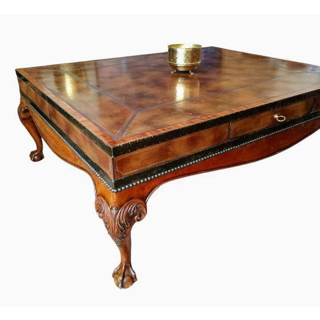 Maitland - Smith Command Center Stage With This Exceptionally Rare, Vintage Coffee Table by Maitland-Smith. For Sale - Image 4 of 12