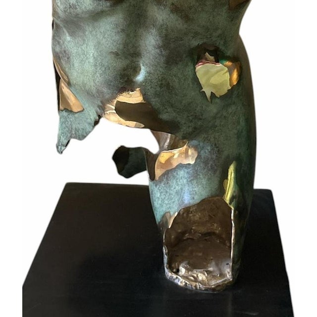 20th Century Bronze Nude Male Sculptures, Set of 2 For Sale - Image 3 of 7