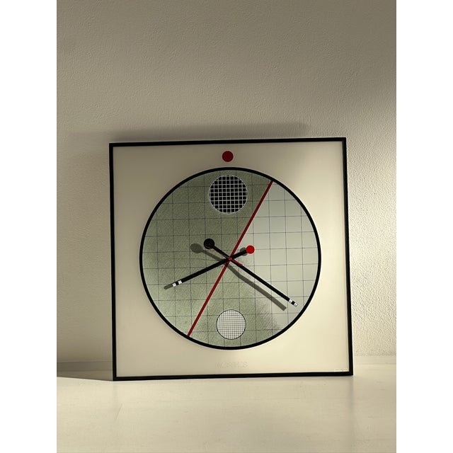 Blue Wall Clock by Kurt B. Delbanco for Acerbis, 1980s For Sale - Image 8 of 8