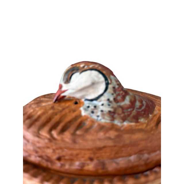 French Country Vintage Pillivuyt Partridge Terrine – French Porcelain Game Bird Pâté Dish – 8.75” For Sale - Image 3 of 8