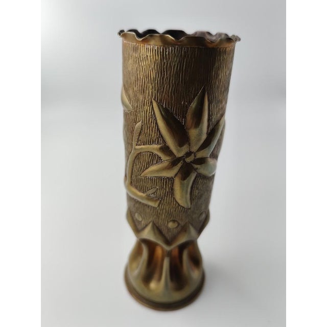 Art Nouveau Brass Vase, 1890 For Sale - Image 4 of 9