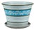 Hand Thrown Glazed Planter with Water Catch For Sale
