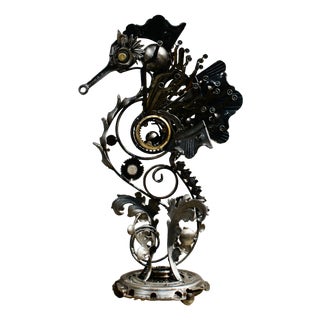Simon Smith, Custom Steampunk Seahorse Sculpture, 1950, Mixed Media For Sale