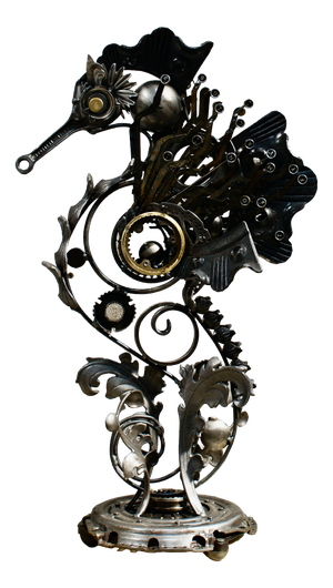 Simon Smith, Custom Steampunk Seahorse Sculpture, 1950, Mixed Media