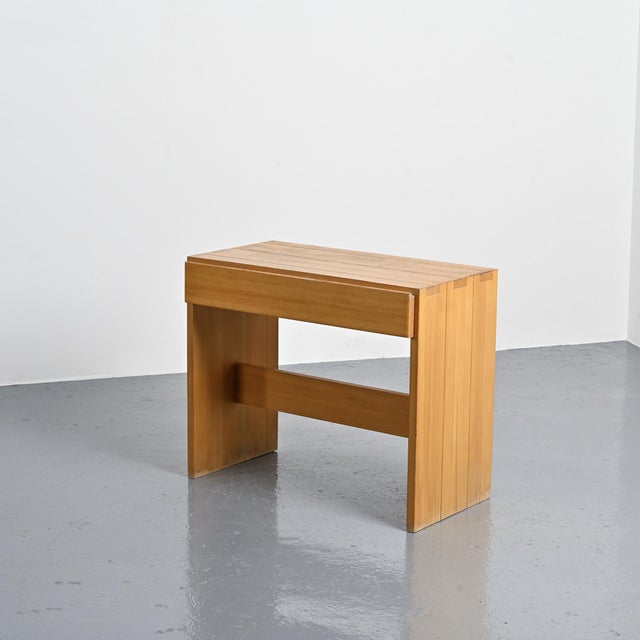 Pine Desk from Maison Regain, France, 1970s For Sale - Image 9 of 9