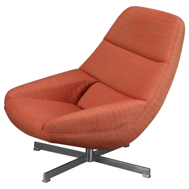 Model Ml91 Swivel Lounge Chair by Illum Wikkelsø for Mikael Laursen, 1960s For Sale - Image 11 of 11