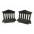 Vintage Solid Cast Iron Parthenon Greek Roman Temple Column Bookends With Faux Green Patina For Sale