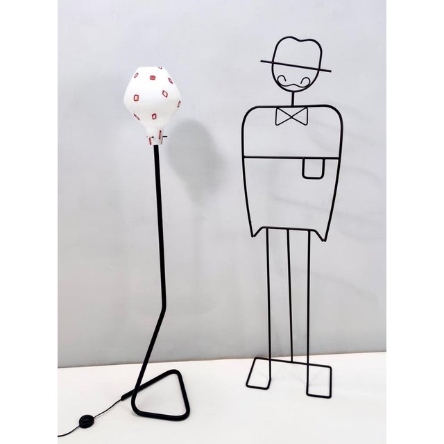 Modern Floor Lamp with Encased Glass Shade, 1950s For Sale - Image 3 of 15