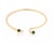 Metal Tiffany & Co. Jade 14k Yellow Gold Wire Hook Bangle Bracelet For Sale - Image 7 of 9