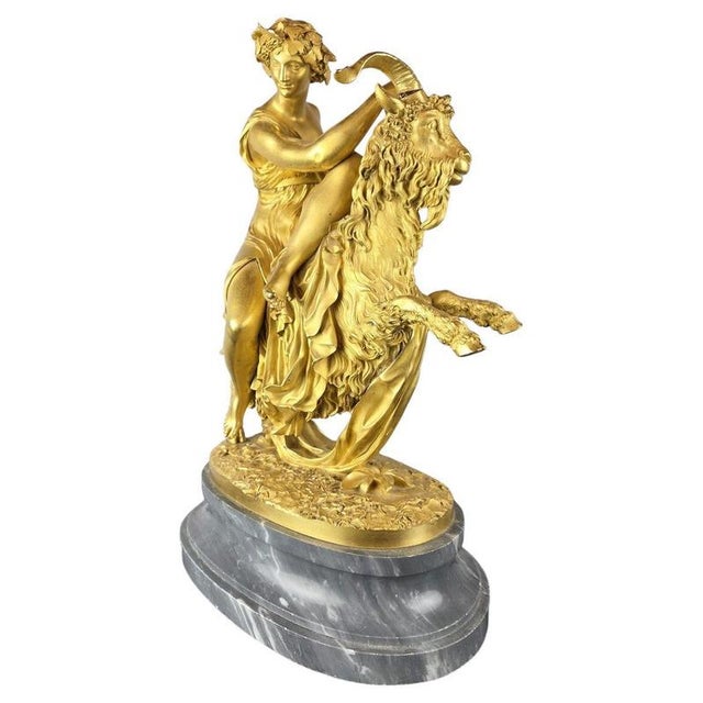 After Philippe-Laurent Roland, Bacchante Riding a Goat, 19th Century, Bronze For Sale - Image 18 of 18