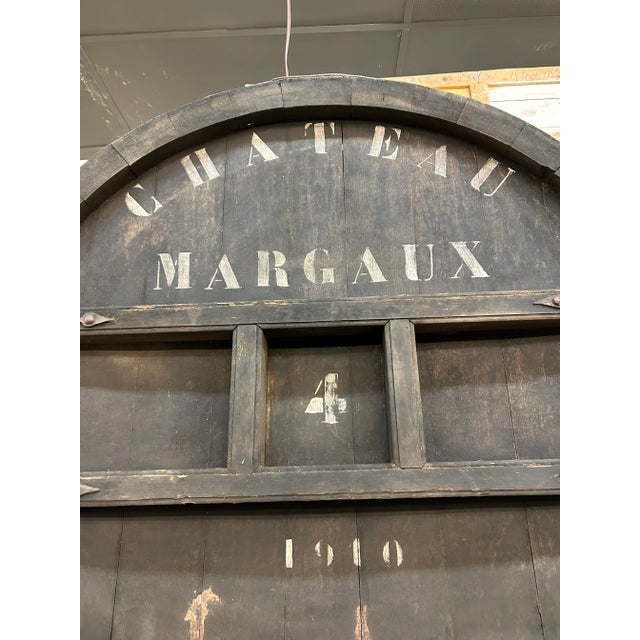 French Château Margaux Wine Barrel Top Façade Ca. 1910 For Sale - Image 4 of 10