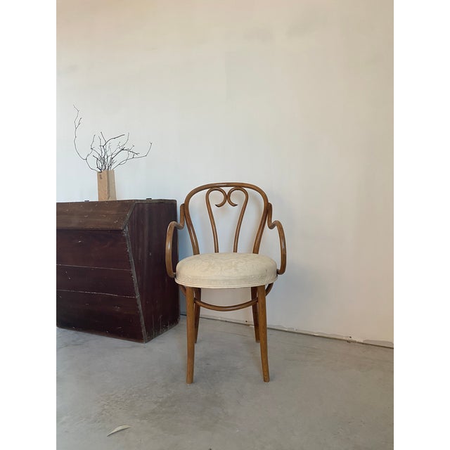 1960s Thonet Bentwood + Cane Desk Chair For Sale - Image 5 of 13