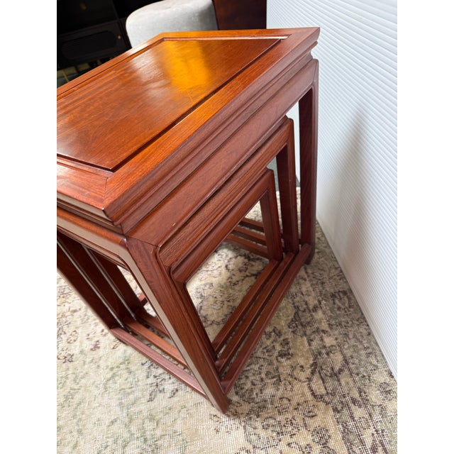 Rosewood Nesting Tables, Set of Three For Sale In San Francisco - Image 6 of 12