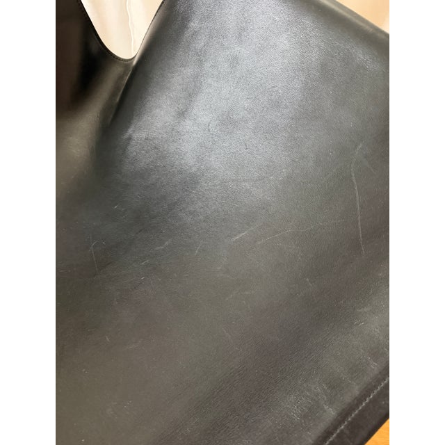 2000 - 2009 Paulo Mendes Da Rocha for Objekto Paulistano Armchair in Black Leather For Sale - Image 5 of 6