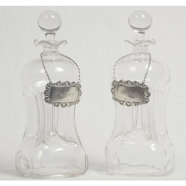 Glass Decanters with Stoppers, 1890s, Set of 2 For Sale - Image 6 of 6