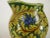 Late 19th Century Antique Italian Faience Pitcher Polychrome Green Hand Painted Decorated Botanical Vines Bird Motif Old World For Sale - Image 5 of 12