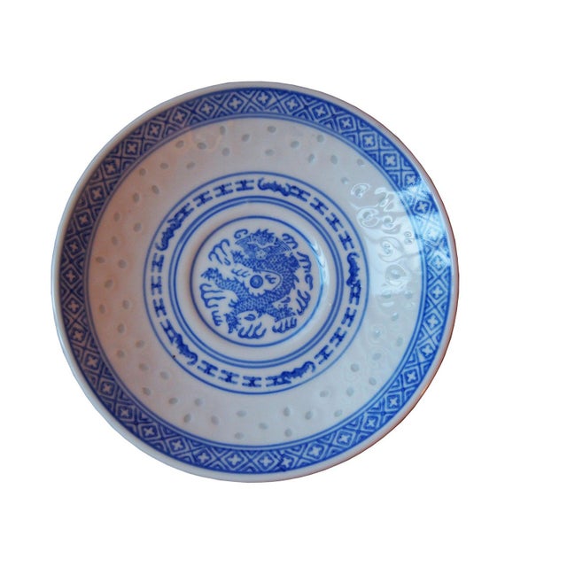 Chinese Blue & White Dragon 13 Piece Tea Set For Sale In Houston - Image 6 of 7