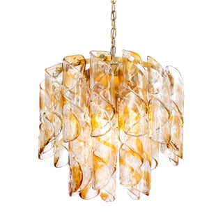 Large Murano Glass Tubes Flush Mount Light from Kaiser, Germany, 1960s For Sale