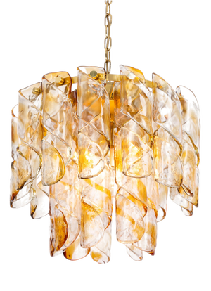 Large Murano Glass Tubes Flush Mount Light from Kaiser, Germany, 1960s