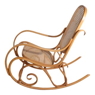 1970s Bentwood Rocking Chair Att. To Thonet For Sale