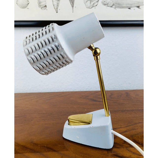 Mid-Century Modern Baby Blue Bedside Lamps, 1960s, Set of 2 For Sale - Image 3 of 10