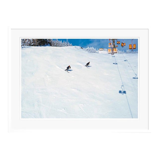 Toni Frissell 'Downhill Racers' Archival Pigment Print Framed in White For Sale