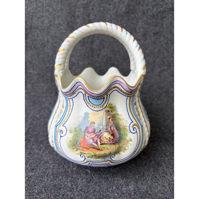 Antique Royal Rudolstadt Bisque Basket For Sale - Image 13 of 13