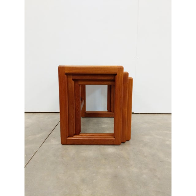 Set of Vintage Mid Century Modern Teak Nesting Tables by O'Donnell For Sale - Image 9 of 9