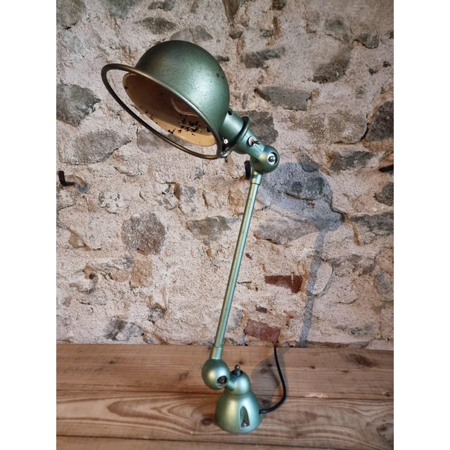 Metal Vintage Articulated Desk Lamp in Reseda Green from Jielde, France, 1970s For Sale - Image 7 of 16
