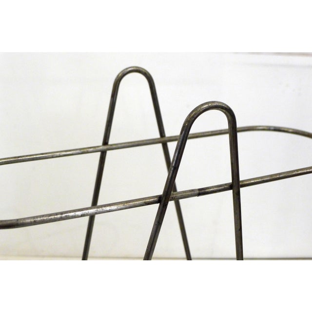 Modern Umbrella Stand in Chromed Metal and Cast Iron, 1950s For Sale - Image 10 of 14