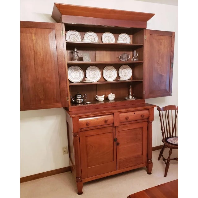 Traditional 1930s Wooden Breakfront Cabinet For Sale - Image 3 of 9