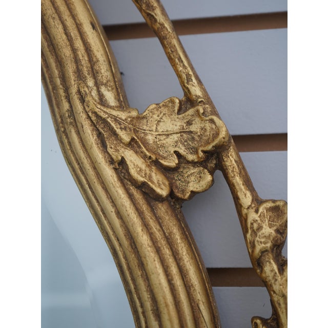 1980s Friedman Brothers Model 1446b George III Giltwood ‘Round’ Hanging Mirror For Sale - Image 5 of 10